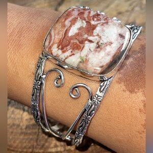 Squared Brown Dolomite Adjustable Cuff